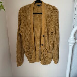 Mustard yellow knit cardigan size S